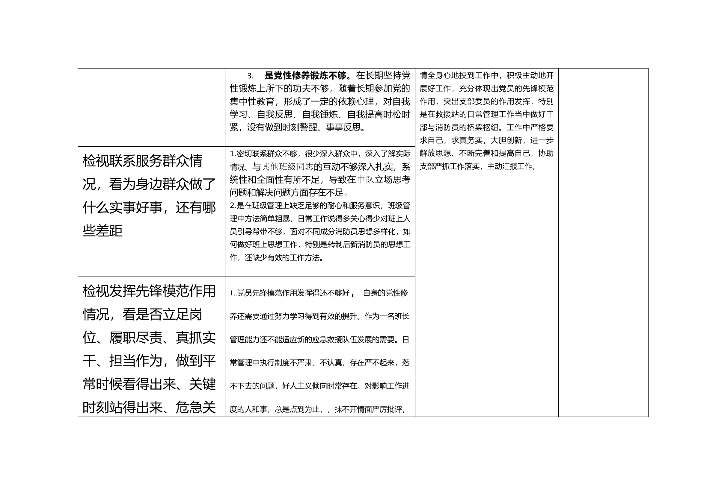 消防个人剖析问题清单（普通党员） 第2页