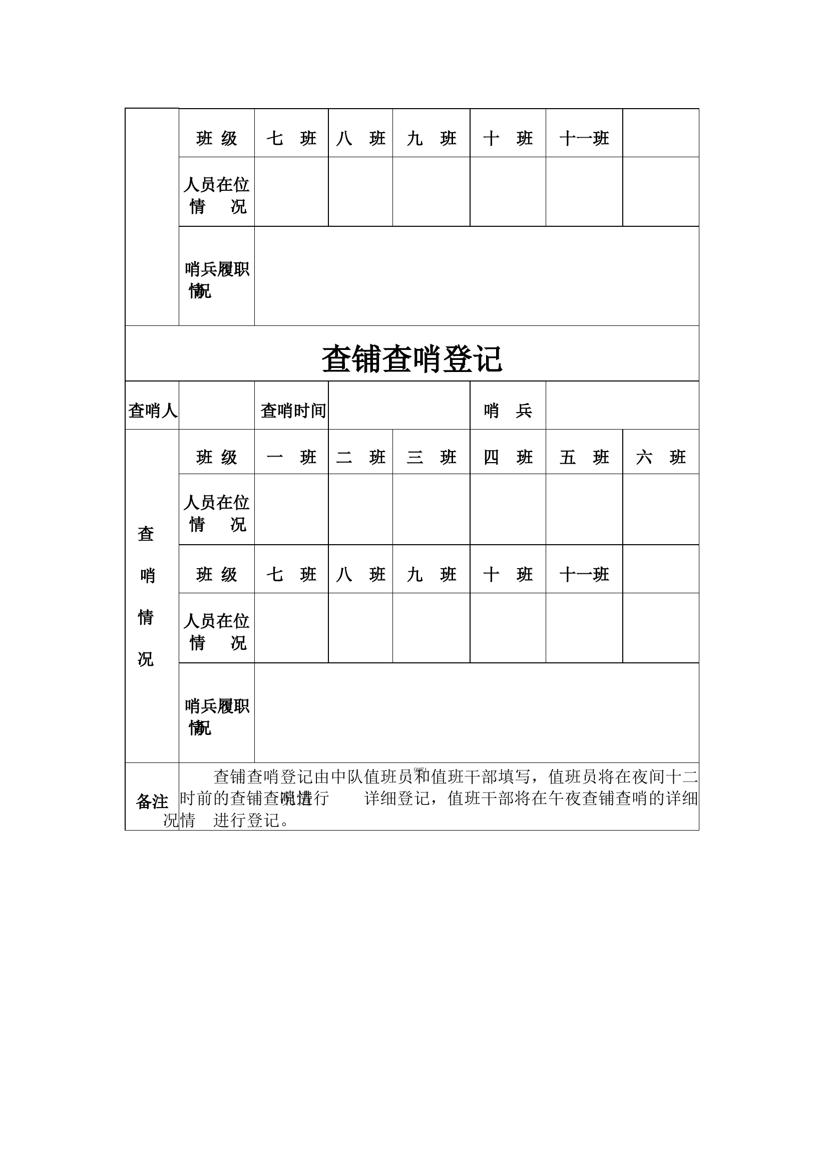 查铺查哨登记表.docx 第2页