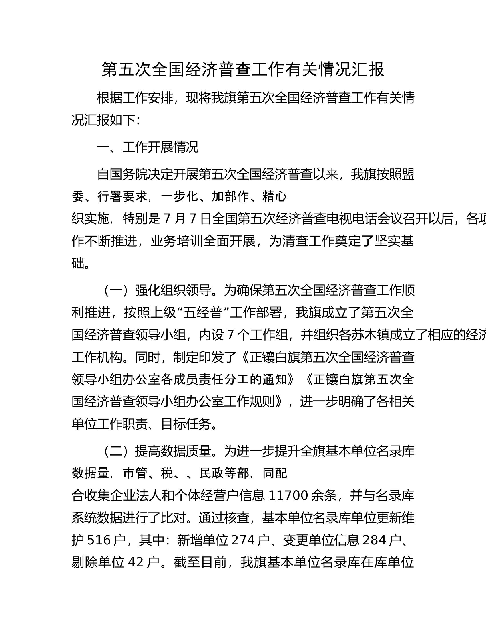 第五次全国经济普查工作有关情况汇报.docx 第1页