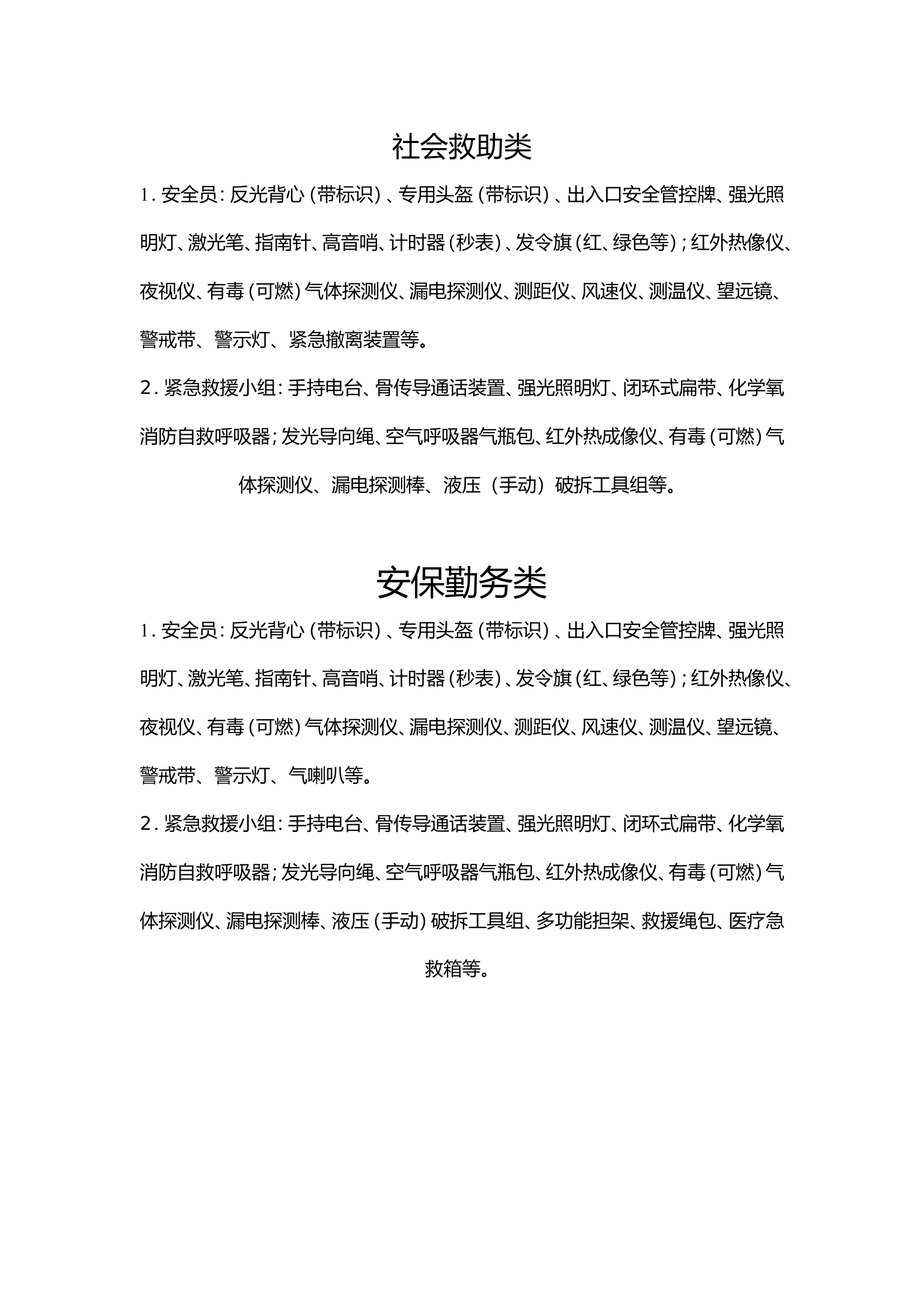 安全员及紧急救助小组装备配备.wps 第2页
