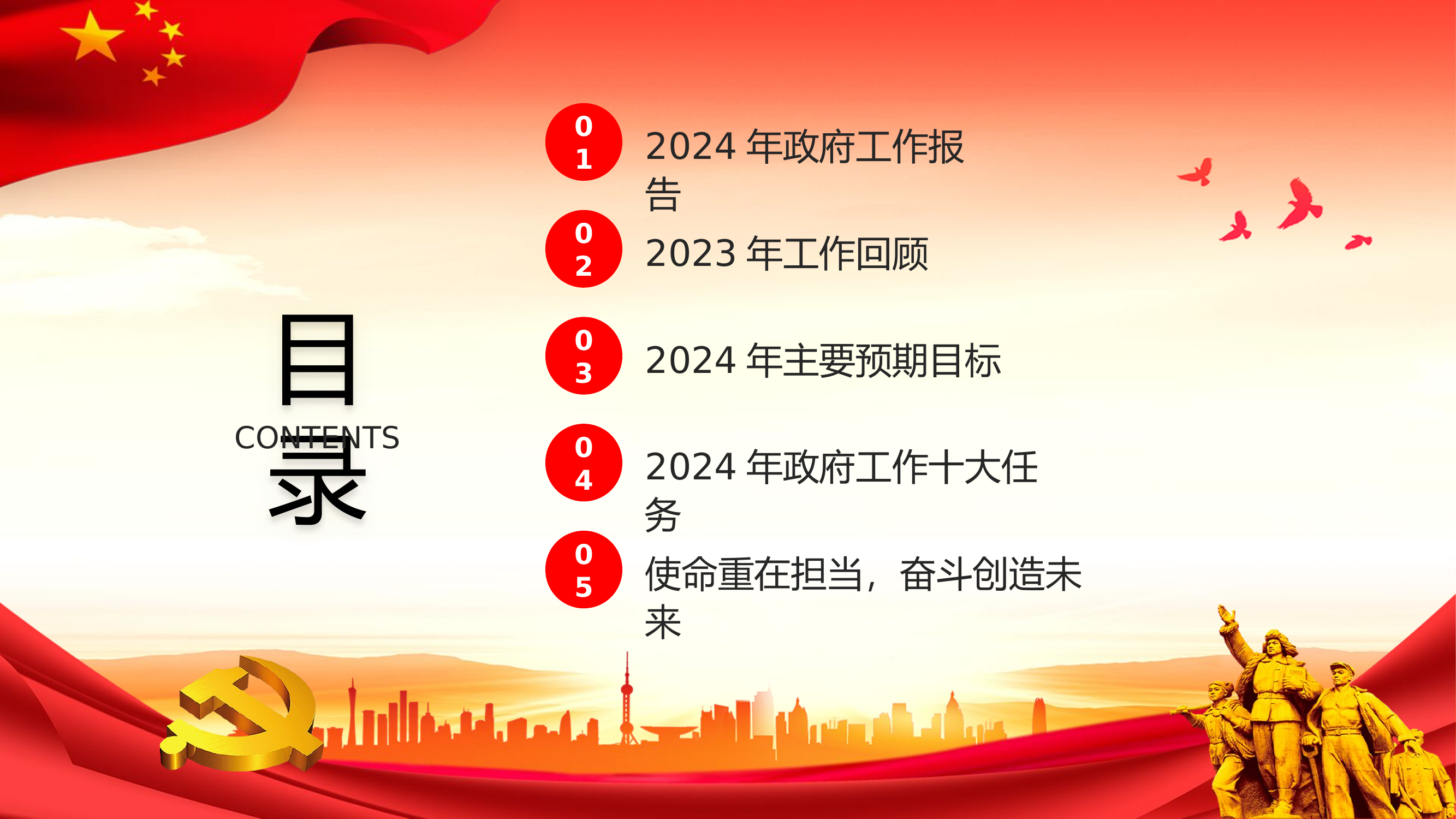 党课红色党政风2024年政府工作报告PPT3.15 - 副本.pptx 第2页
