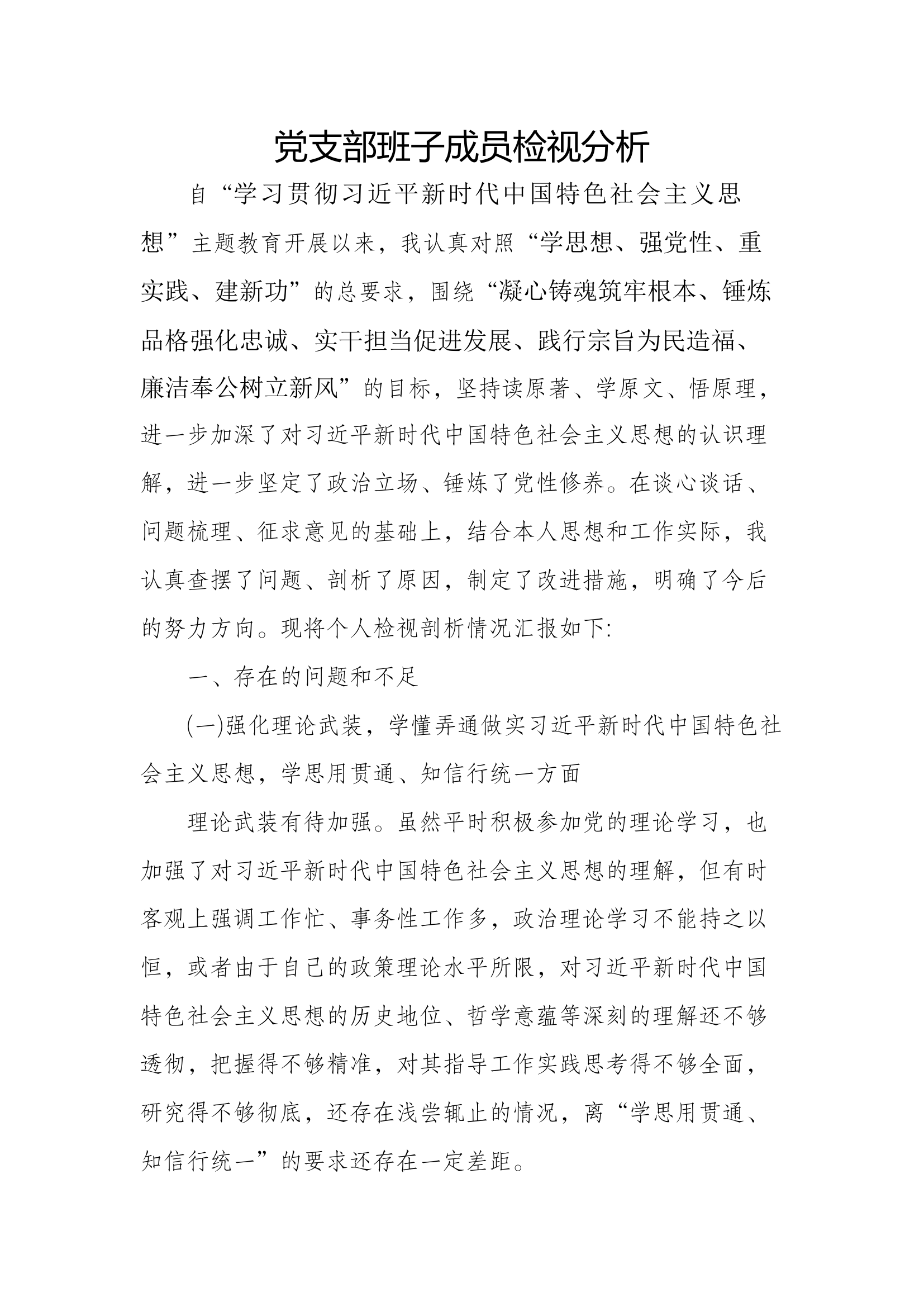 1党支部班子成员检视材料.docx 第1页