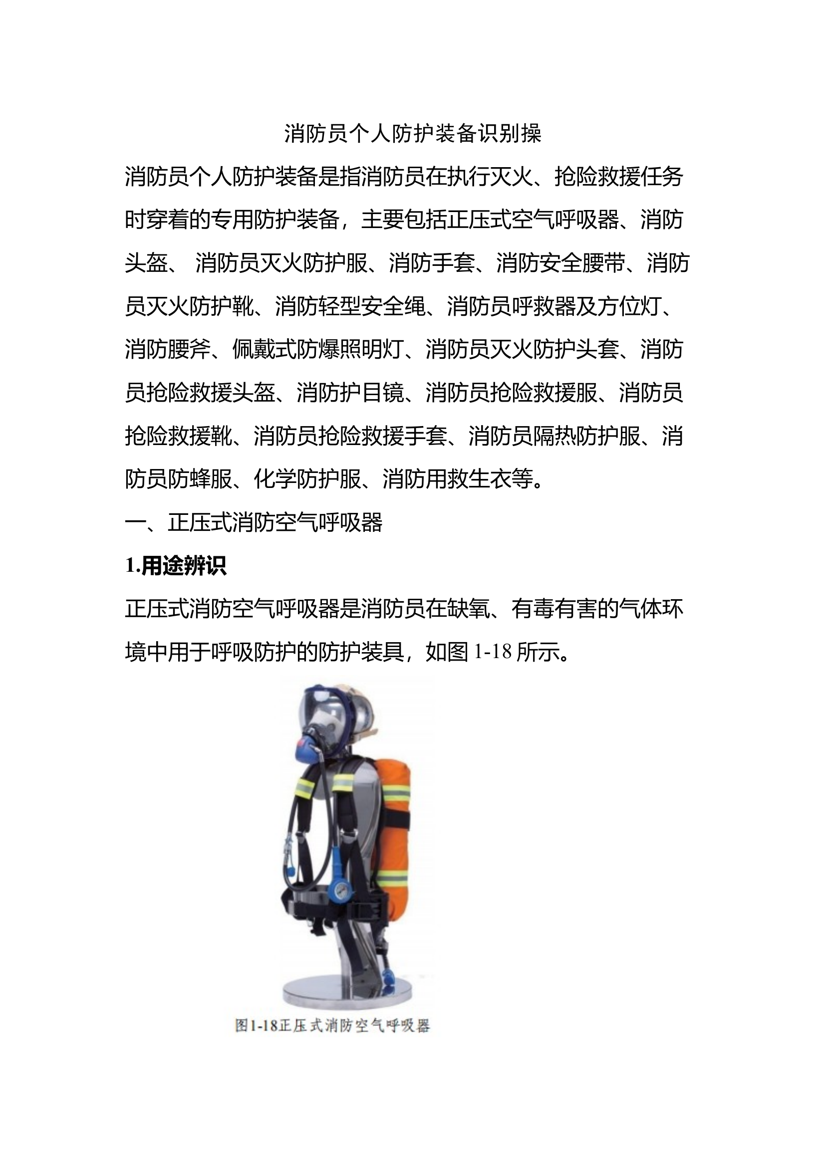 消防员个人防护装备识别操 第1页