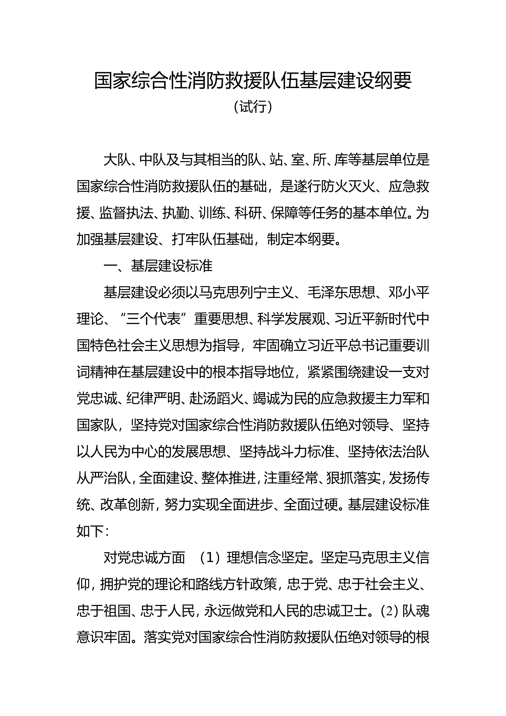 国家综合性消防救援队伍基层建设纲要.doc 第1页