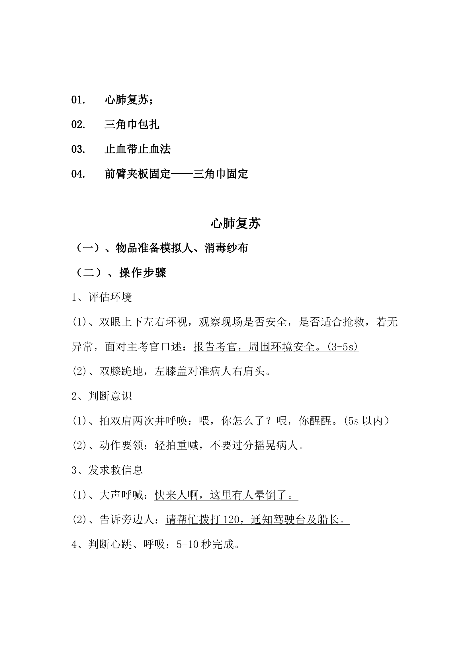 水上大队海上基础急救培训.docx 第2页