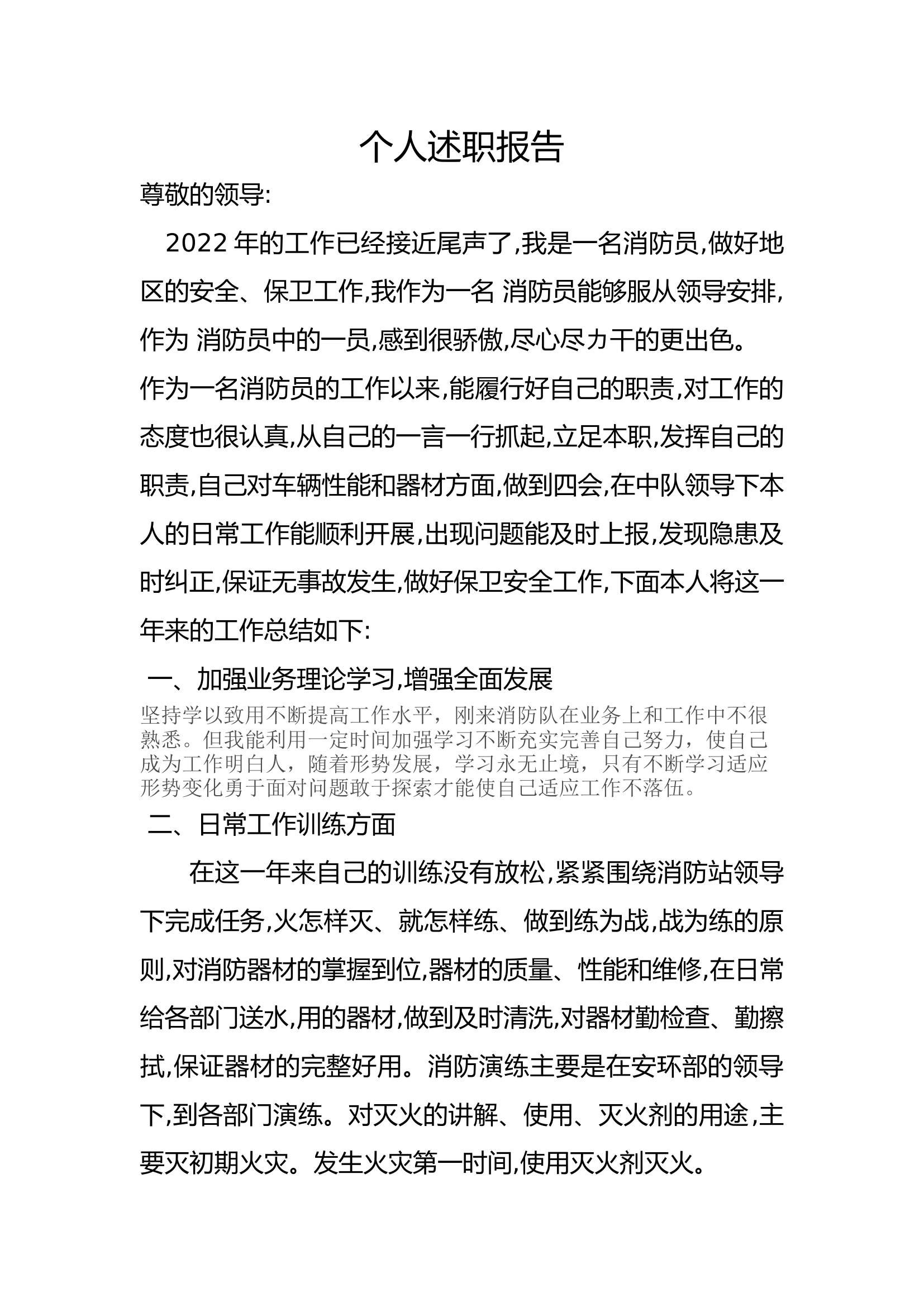 精品：个人述职报告（消防员） (119).docx 第1页