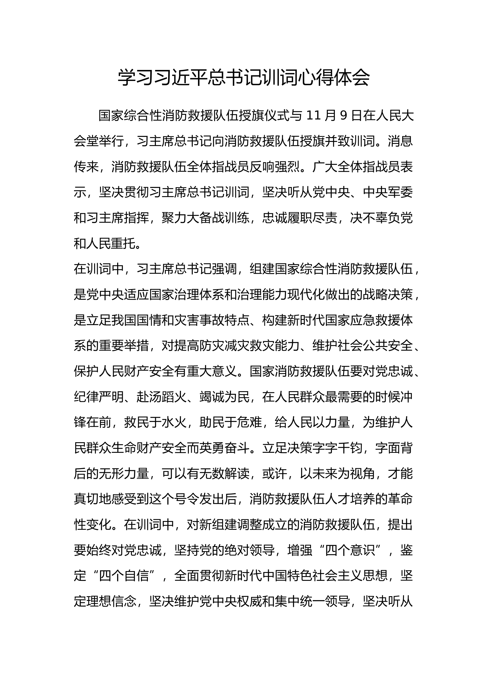 学习习主席训词精神心得体会 (10).docx 第1页