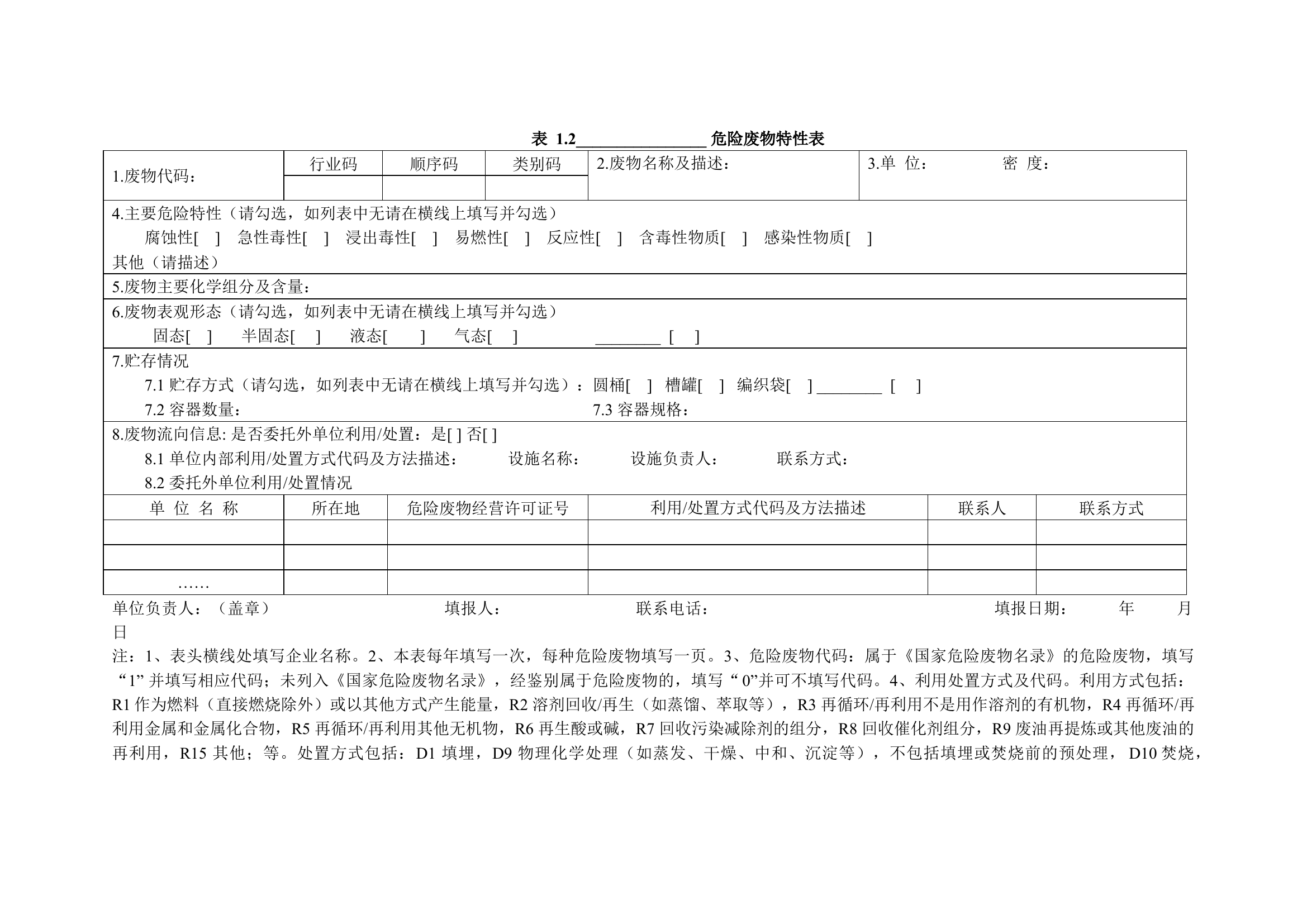 【台账模板】生态环境部发布的危废相关台账.docx 第2页
