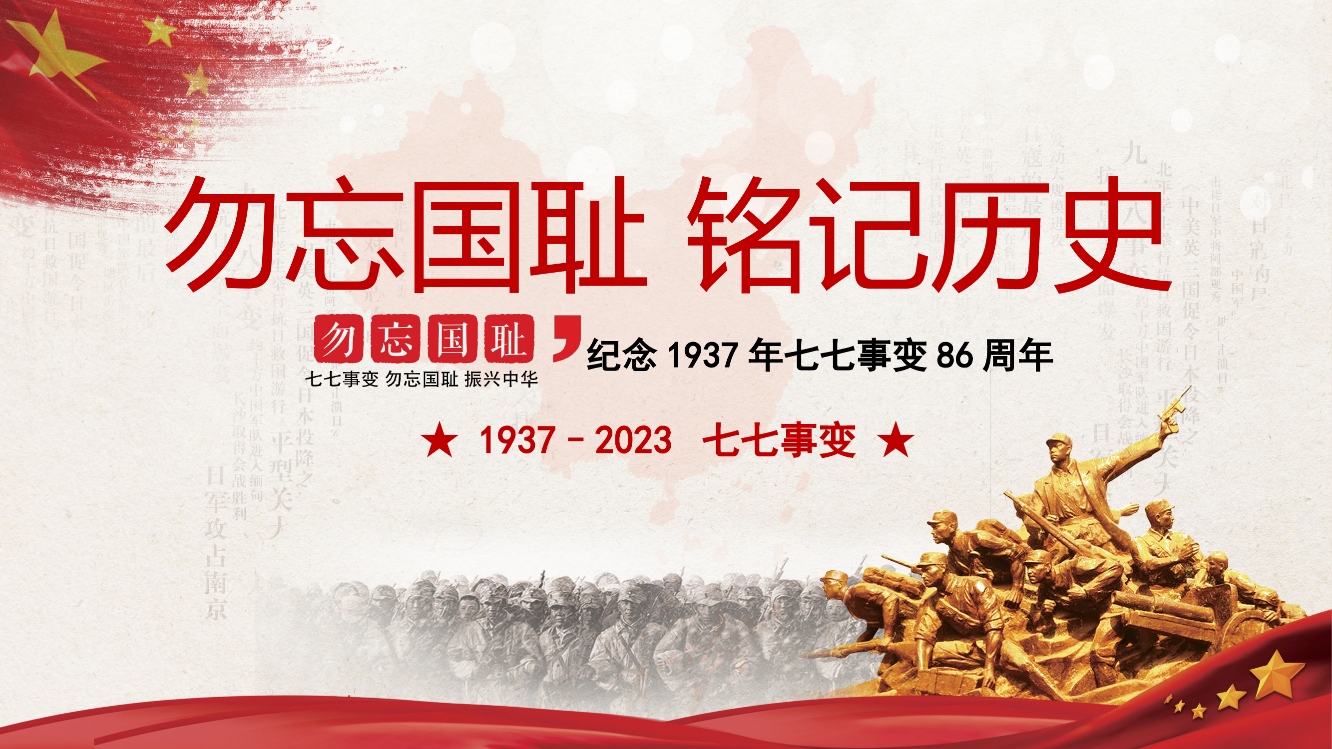 纪念卢沟桥事变七七事变弘扬抗战精神PPT.pptx 第1页