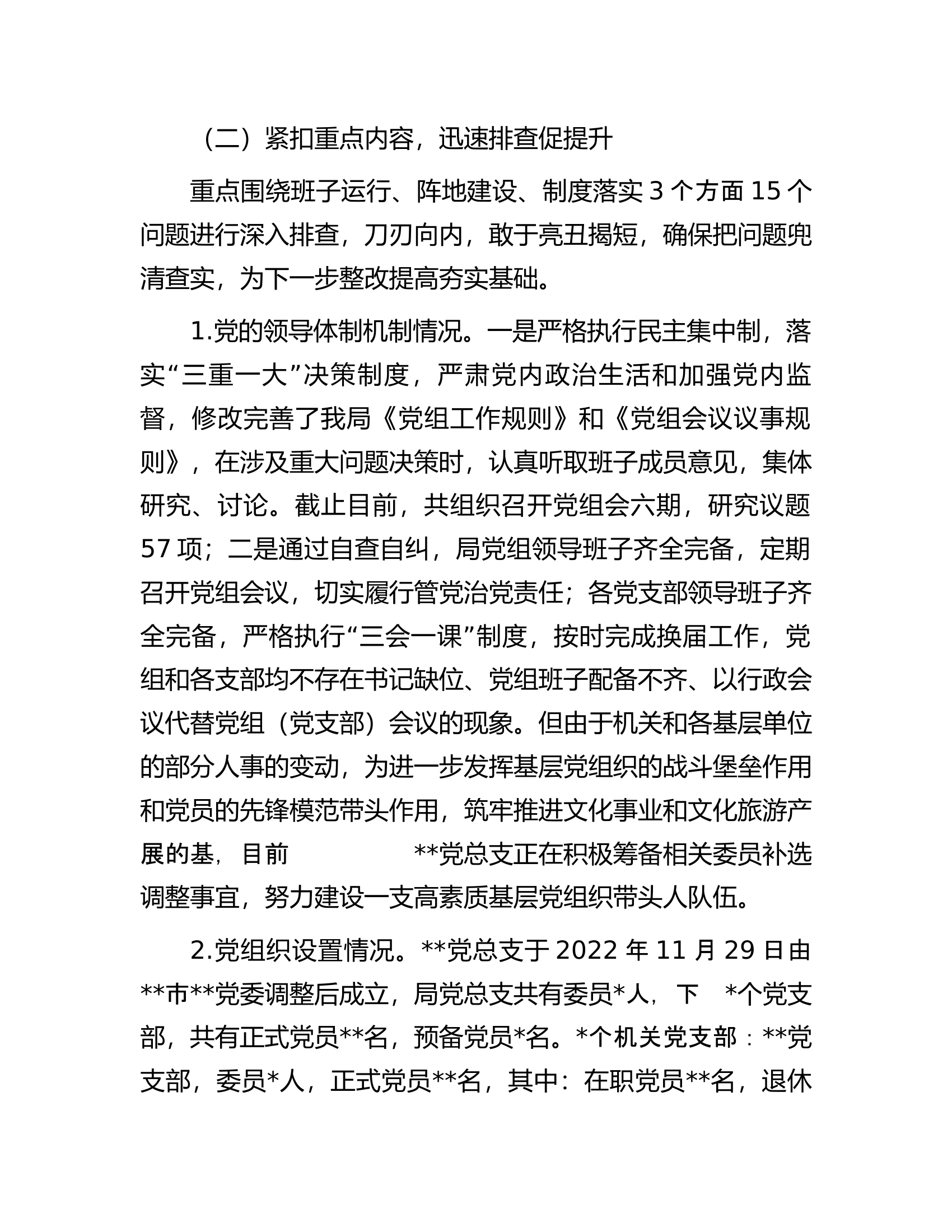 局党建基础工作大排查大规范自检自查报告.docx 第2页