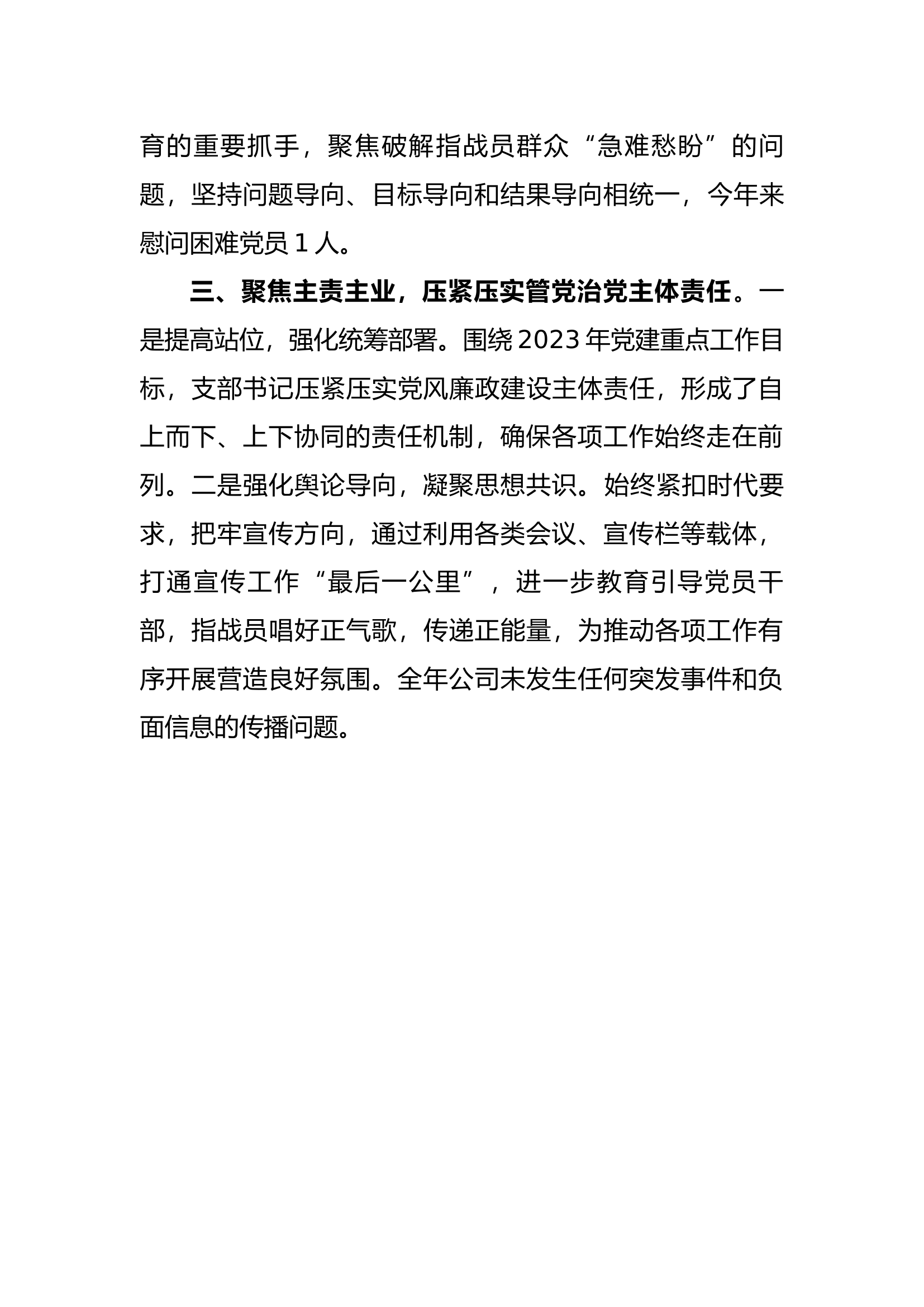 大队部党支部2023年度党建工作报告.docx 第2页