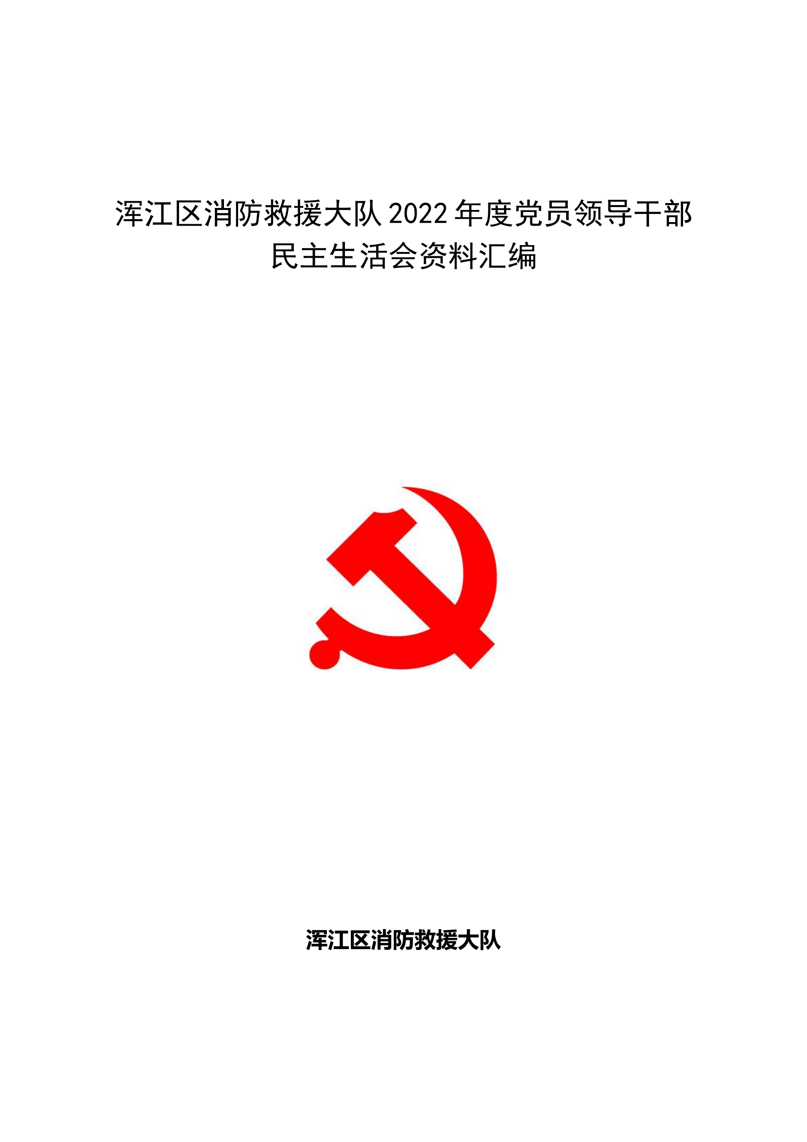 2022年度党员领导干部组织生活会资料汇编.docx 第1页