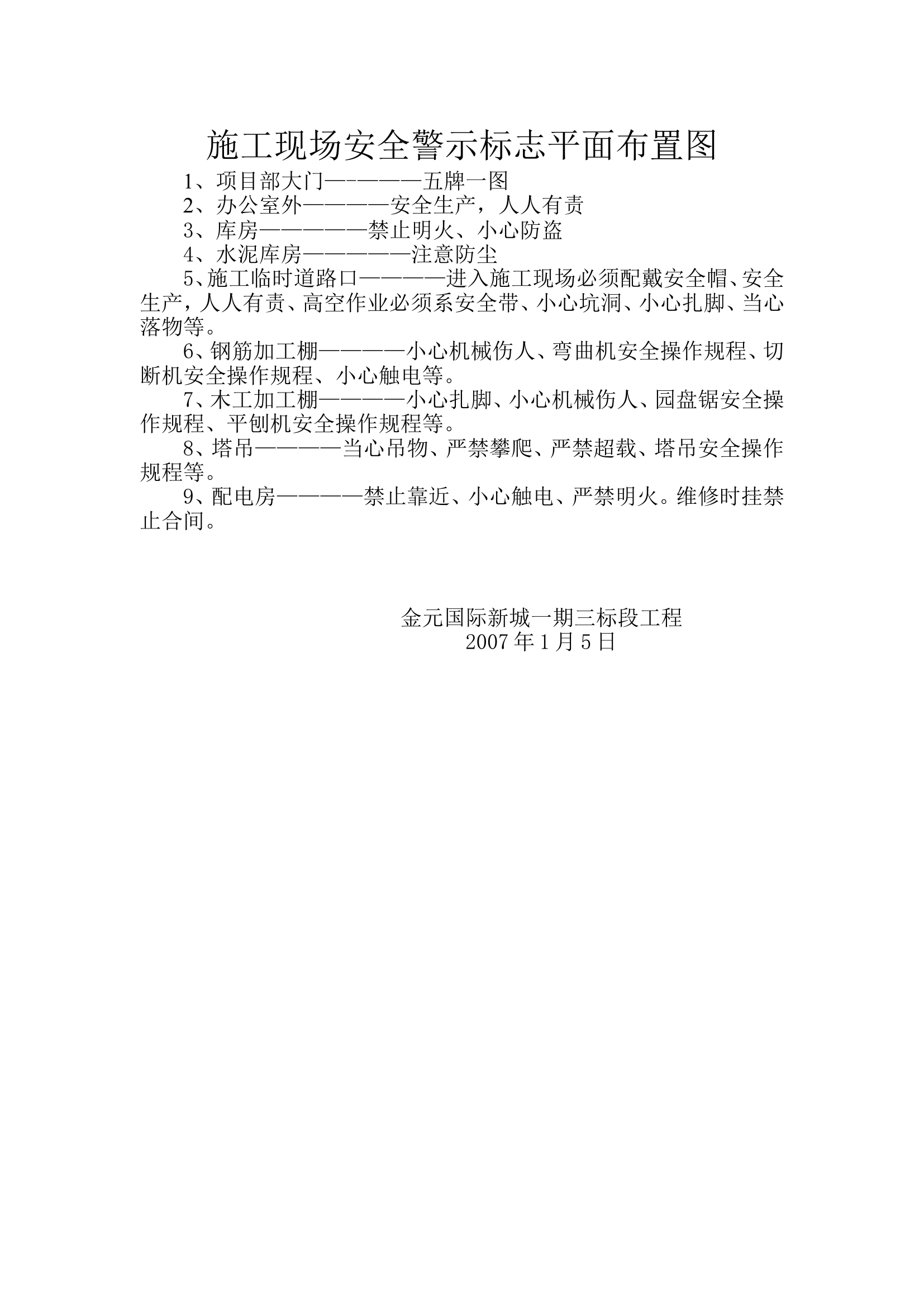 施工现场安全警示标志平面布置图.doc 第1页