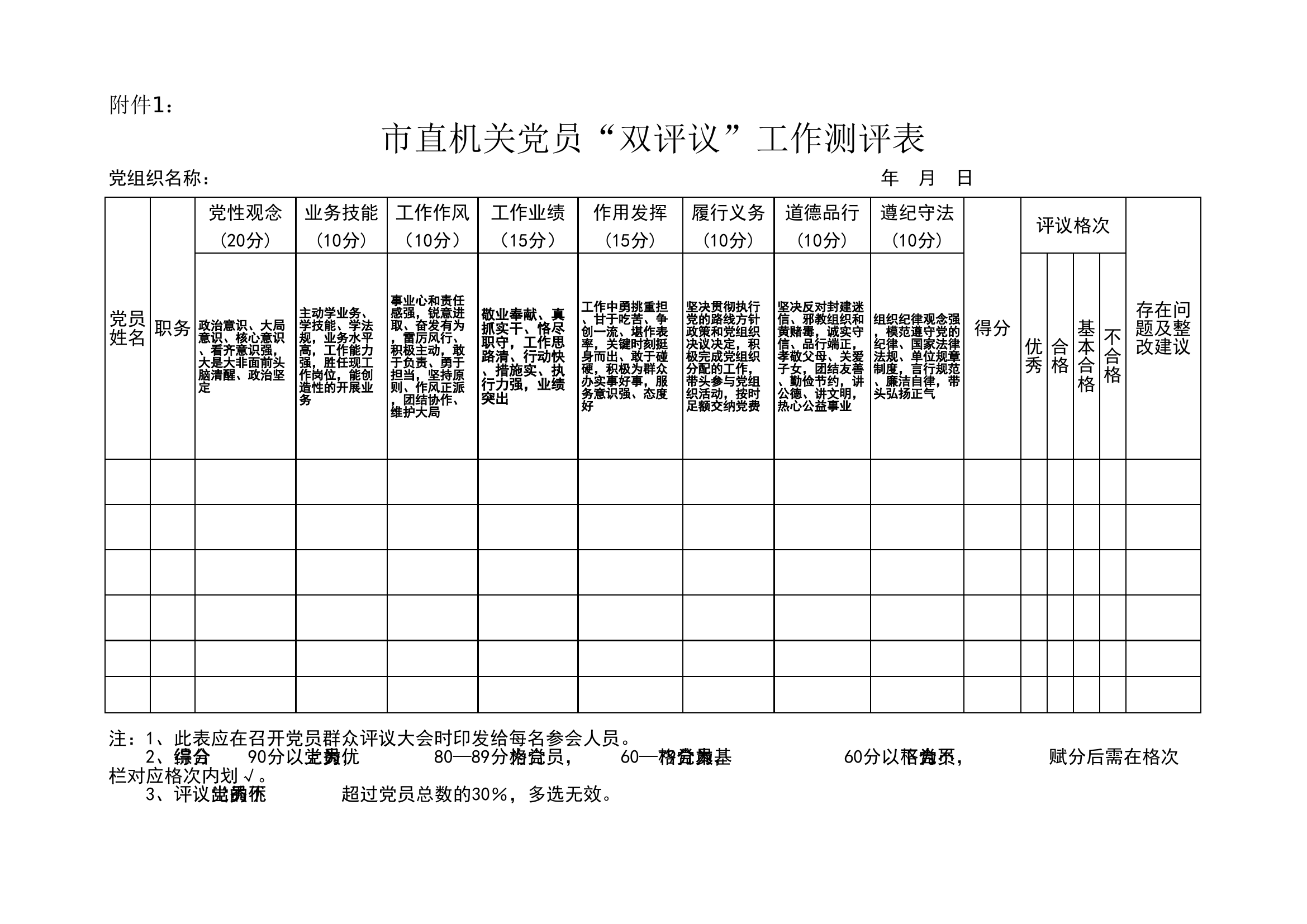 党员民主评议工作实施方案.xls 第1页