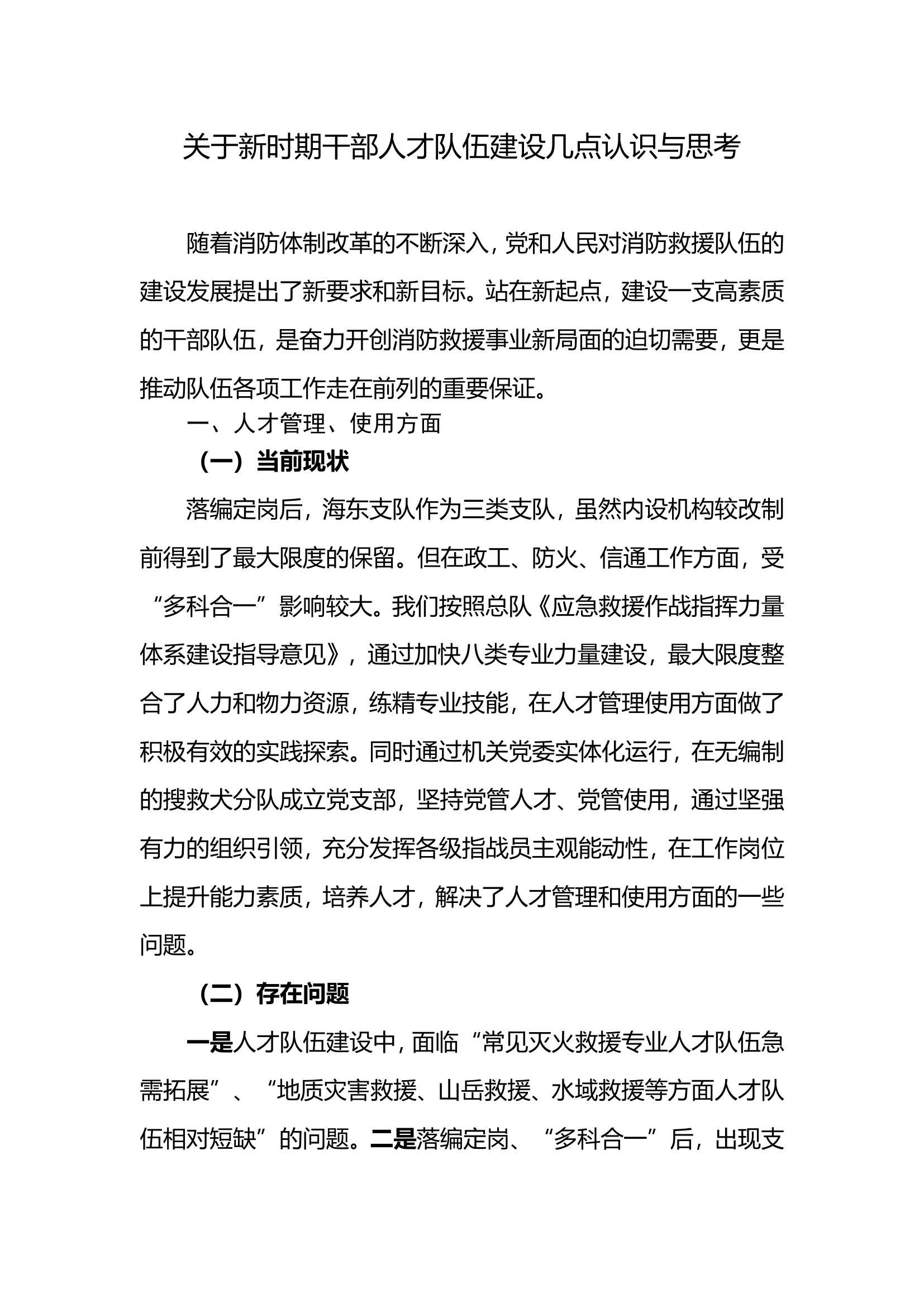 关于新时期干部人才队伍建设几点认识与思考.doc 第1页