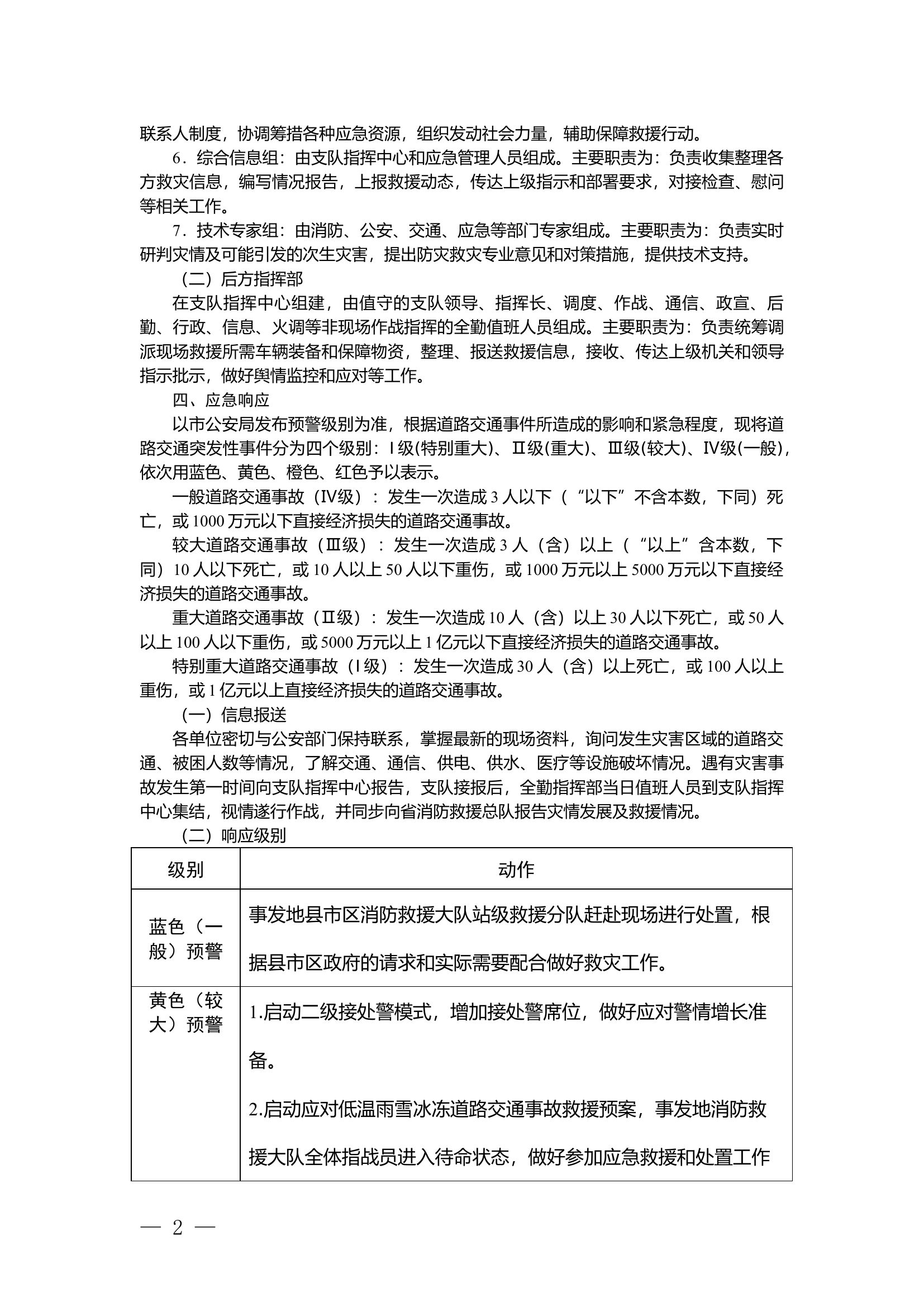 应对低温雨雪冰冻链发道路交通事故救援专项预案.docx 第2页