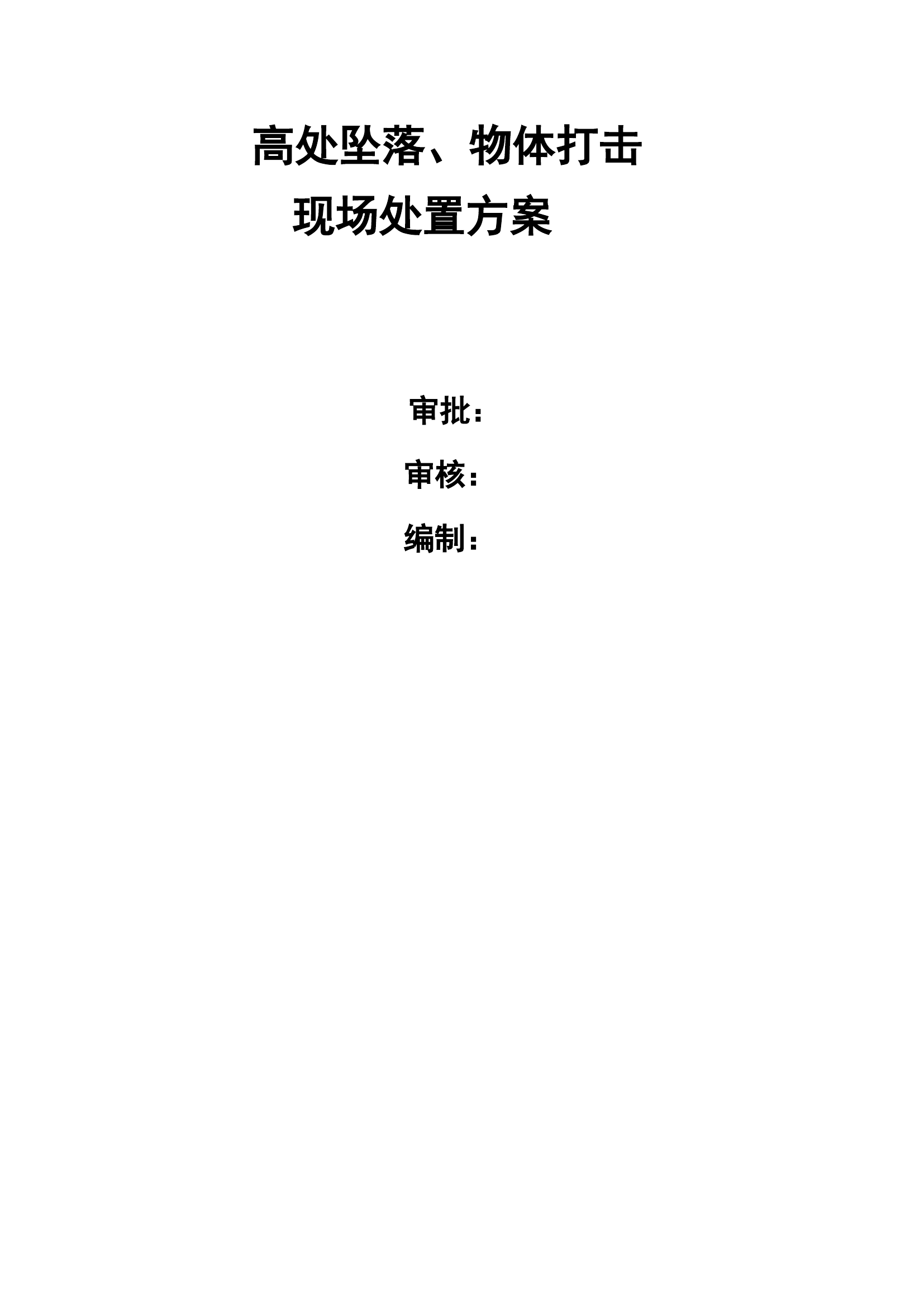 高处坠落、物体打击现场处置方案.doc 第1页