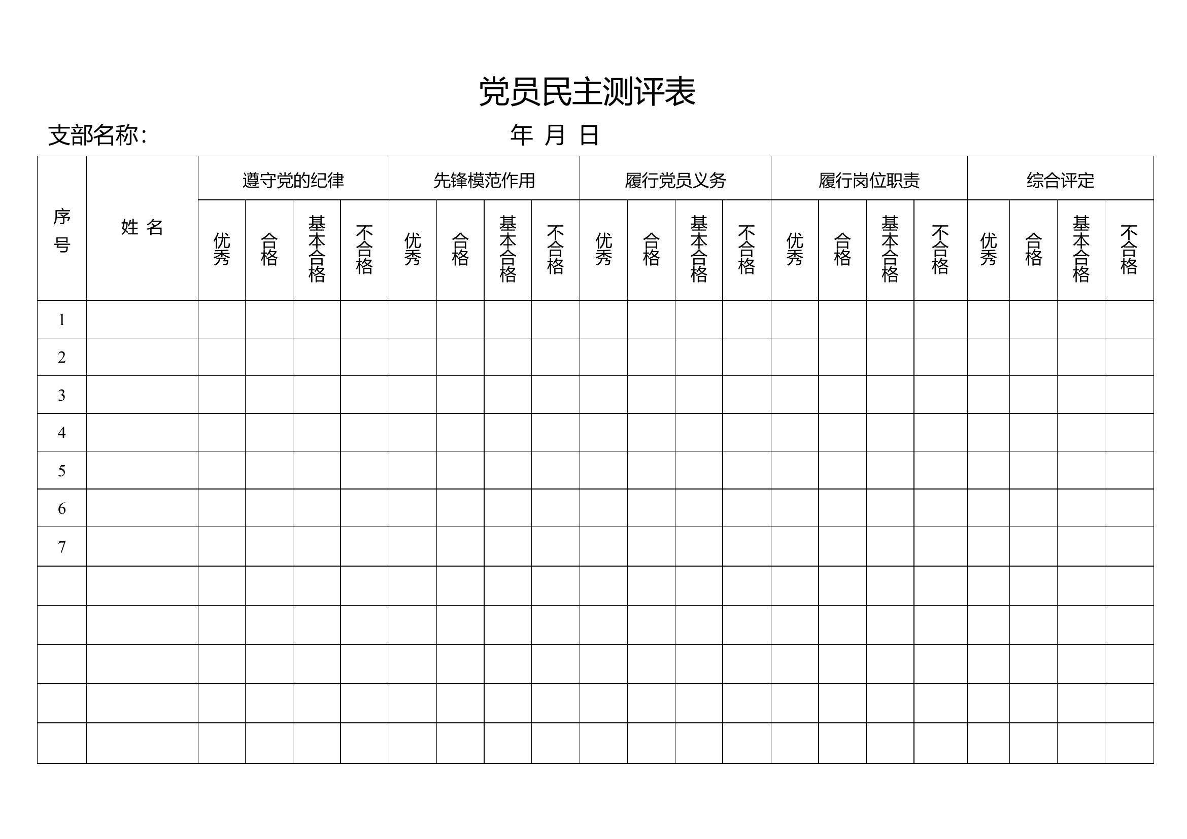 民主评议党员测评表.doc 第1页