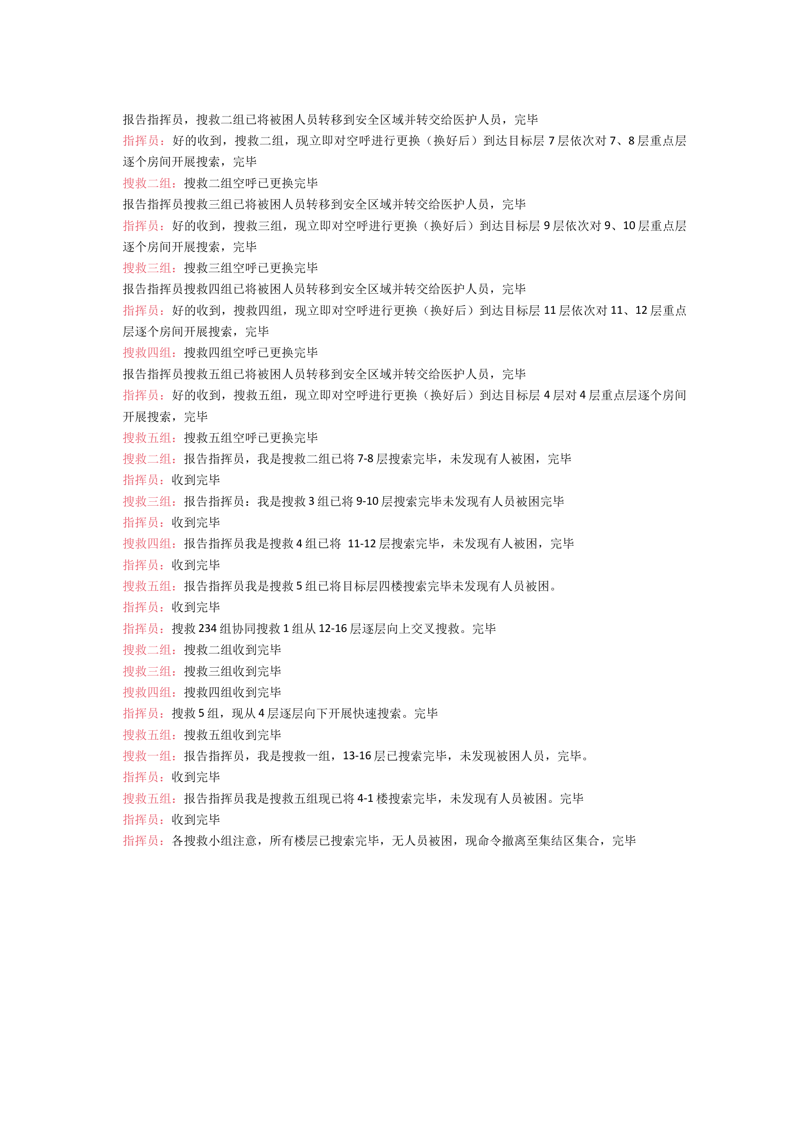 高层火灾扑救脚本(1) 第2页