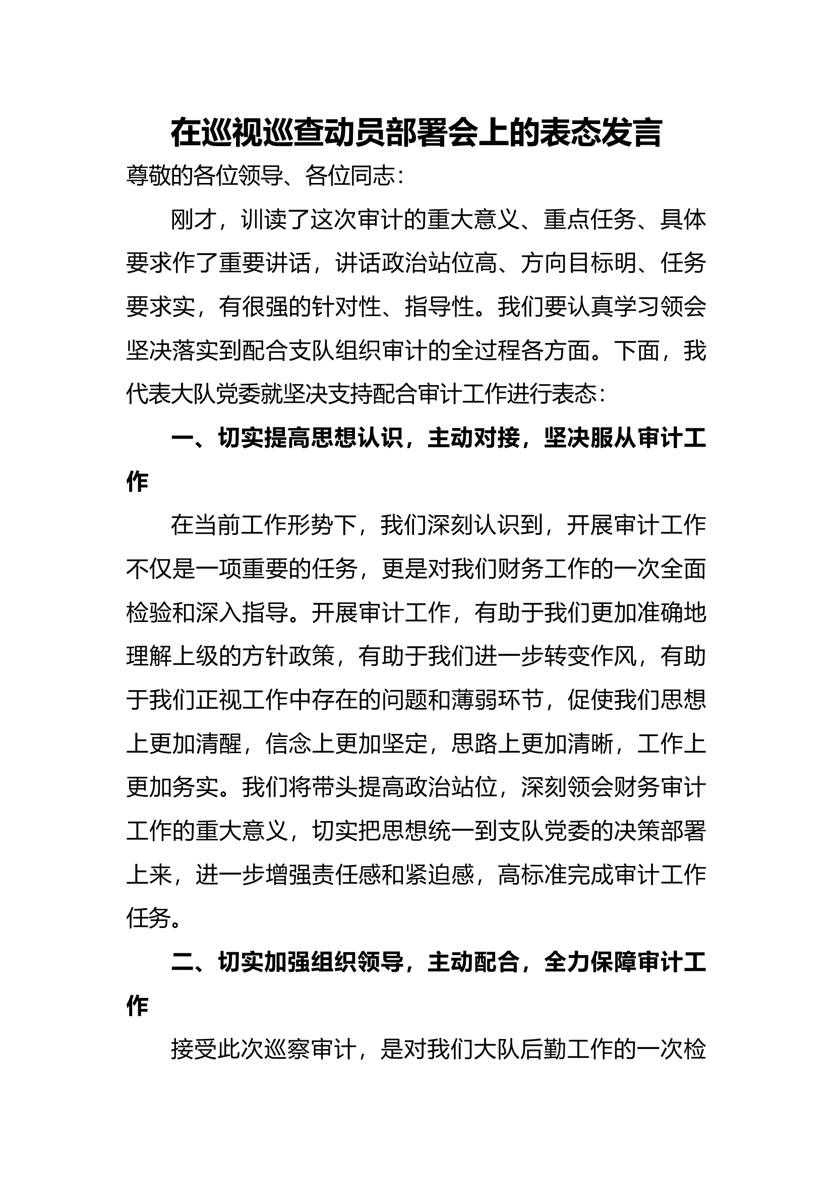 在2024年巡视巡查动员部署会上的表态发言.docx 第1页