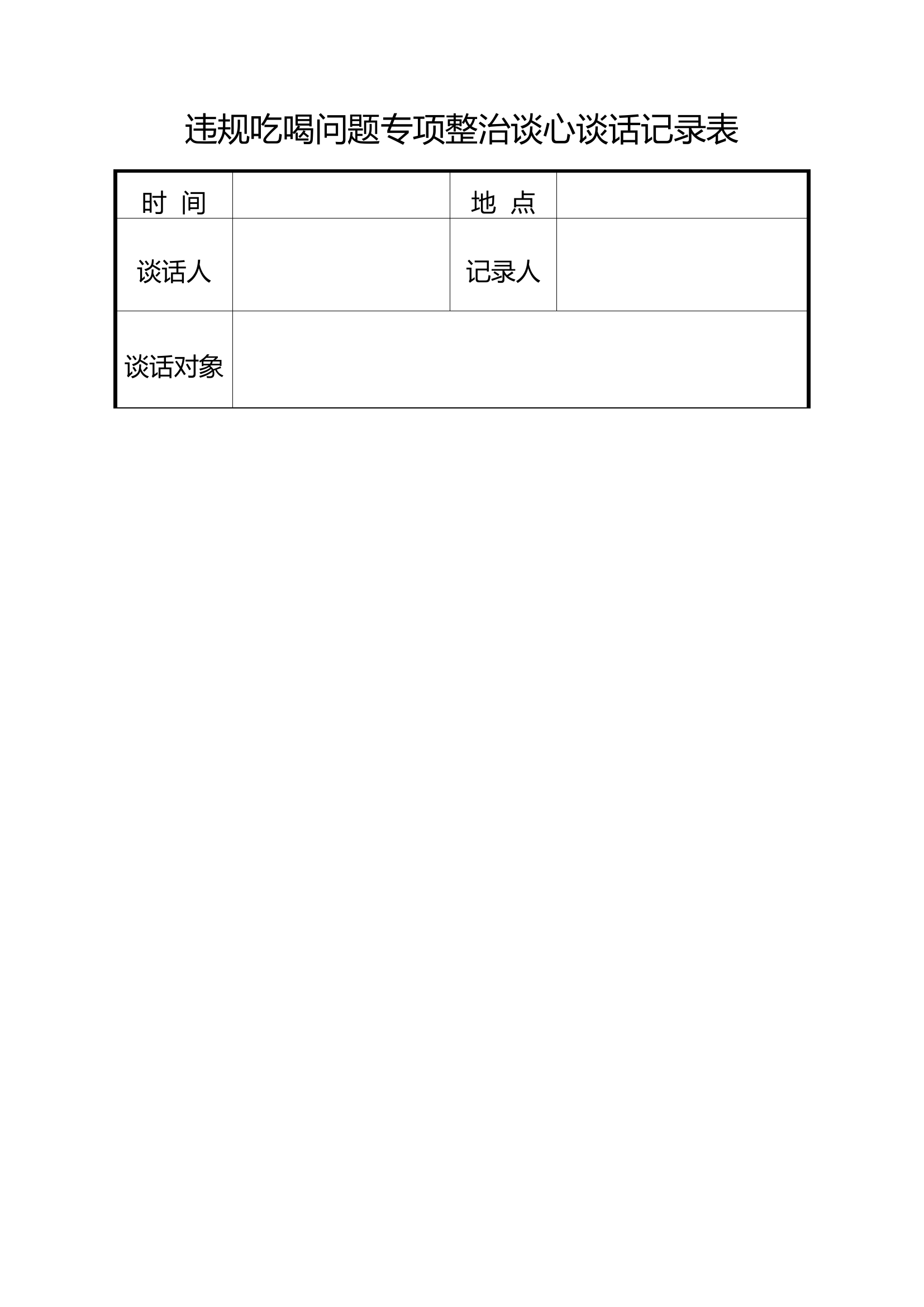 违规吃喝问题专项整治谈心谈话记录.docx 第1页
