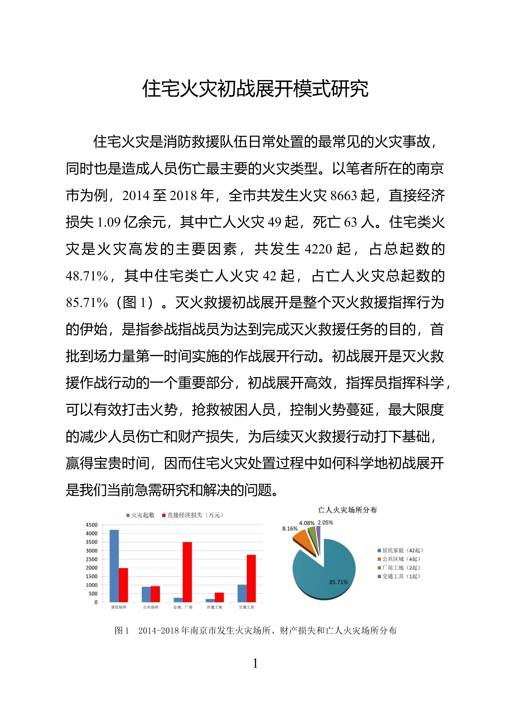 精品：住宅火灾初战展开模式研究.docx 第1页