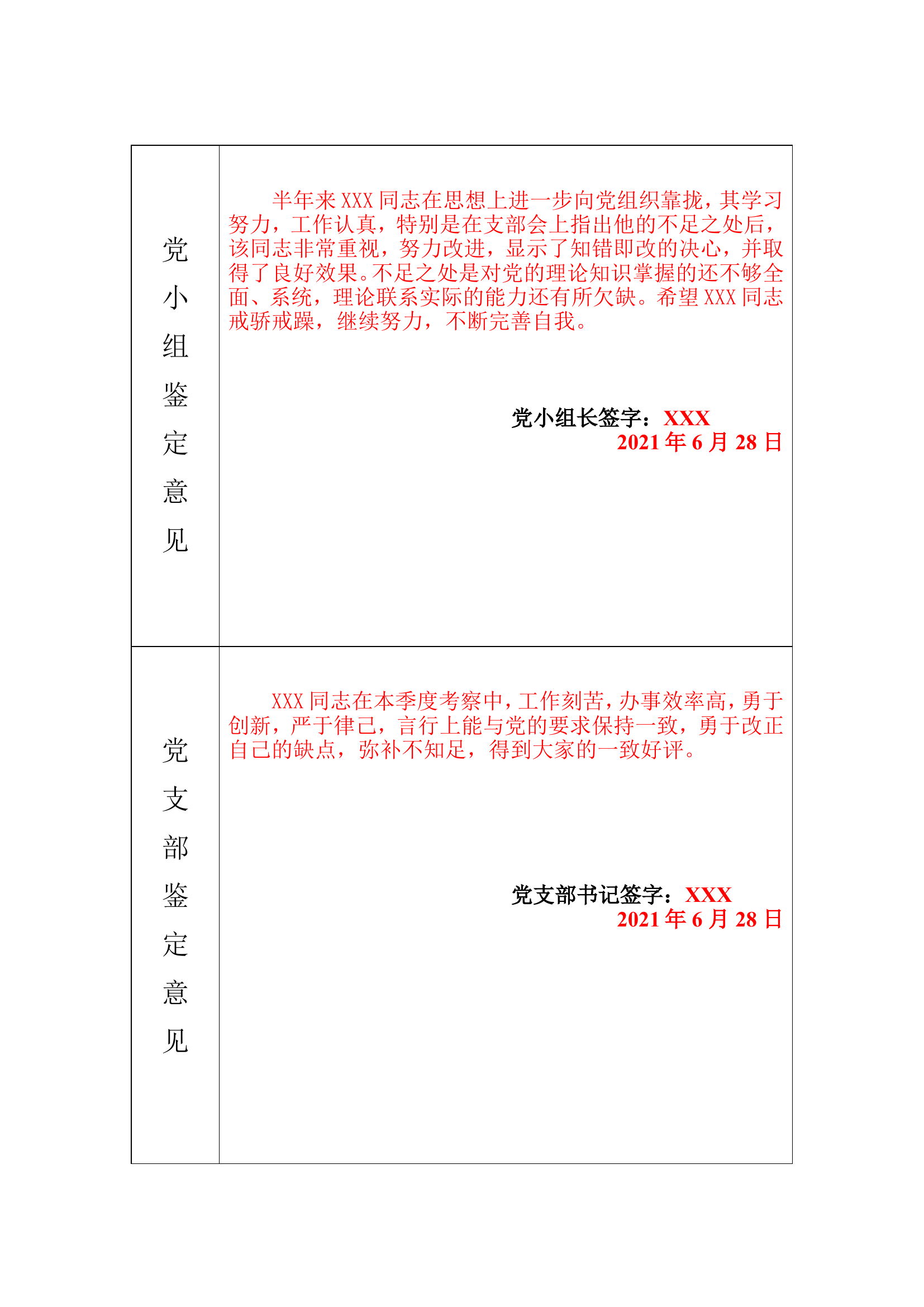 预备党员考察鉴定表（带党支部鉴定意见）.doc 第2页