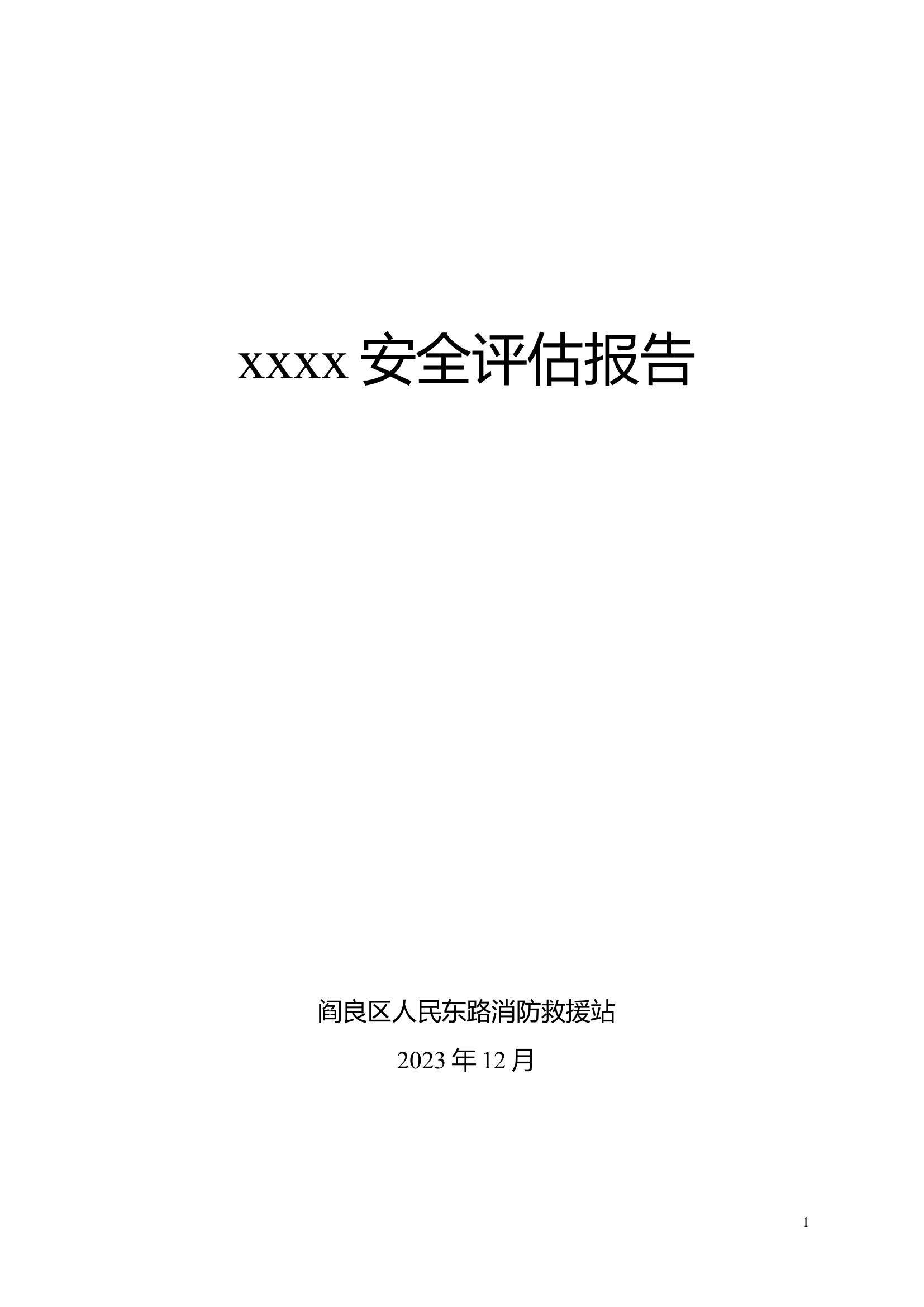 xxx2023年安全评估材料(2).doc 第1页