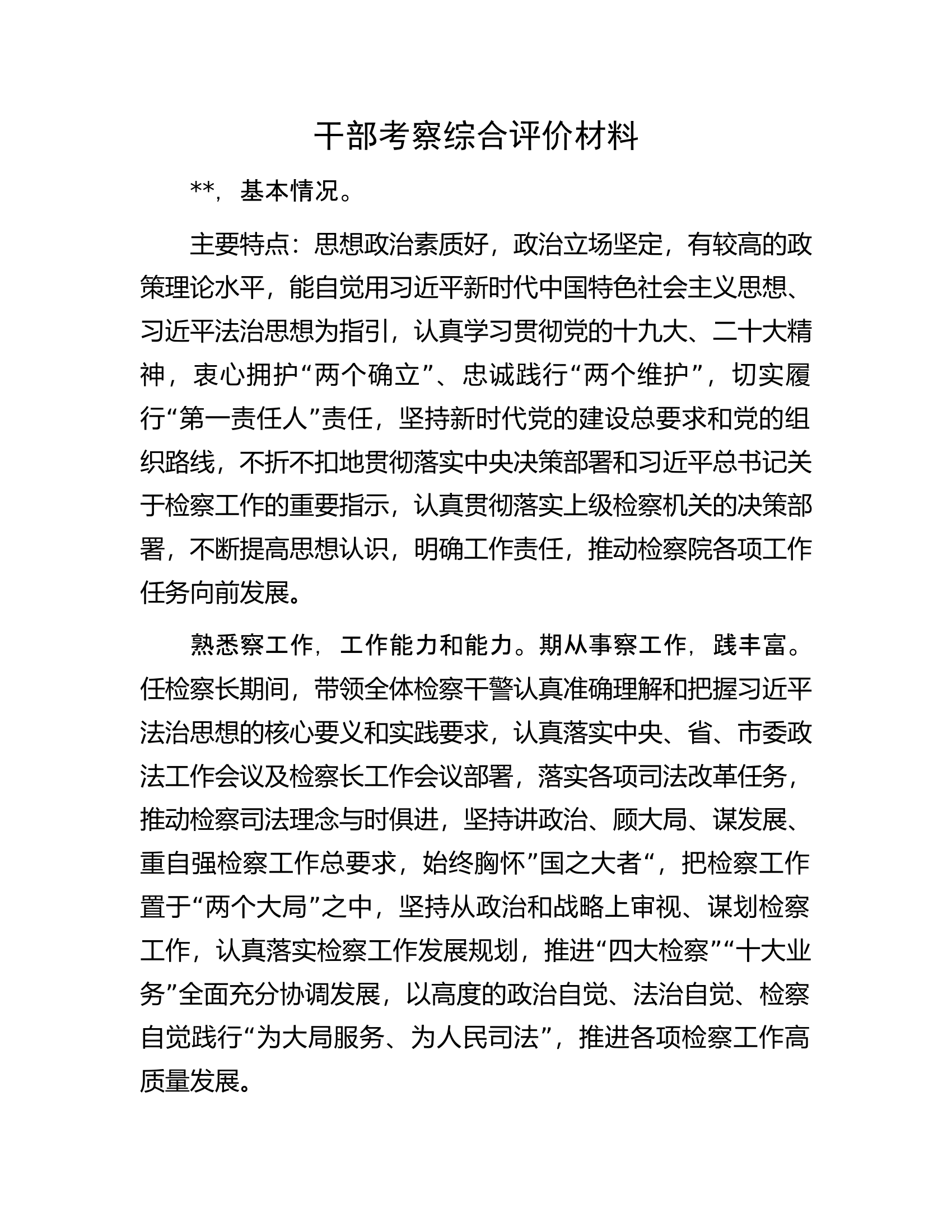 干部考察综合评价材料........docx 第1页