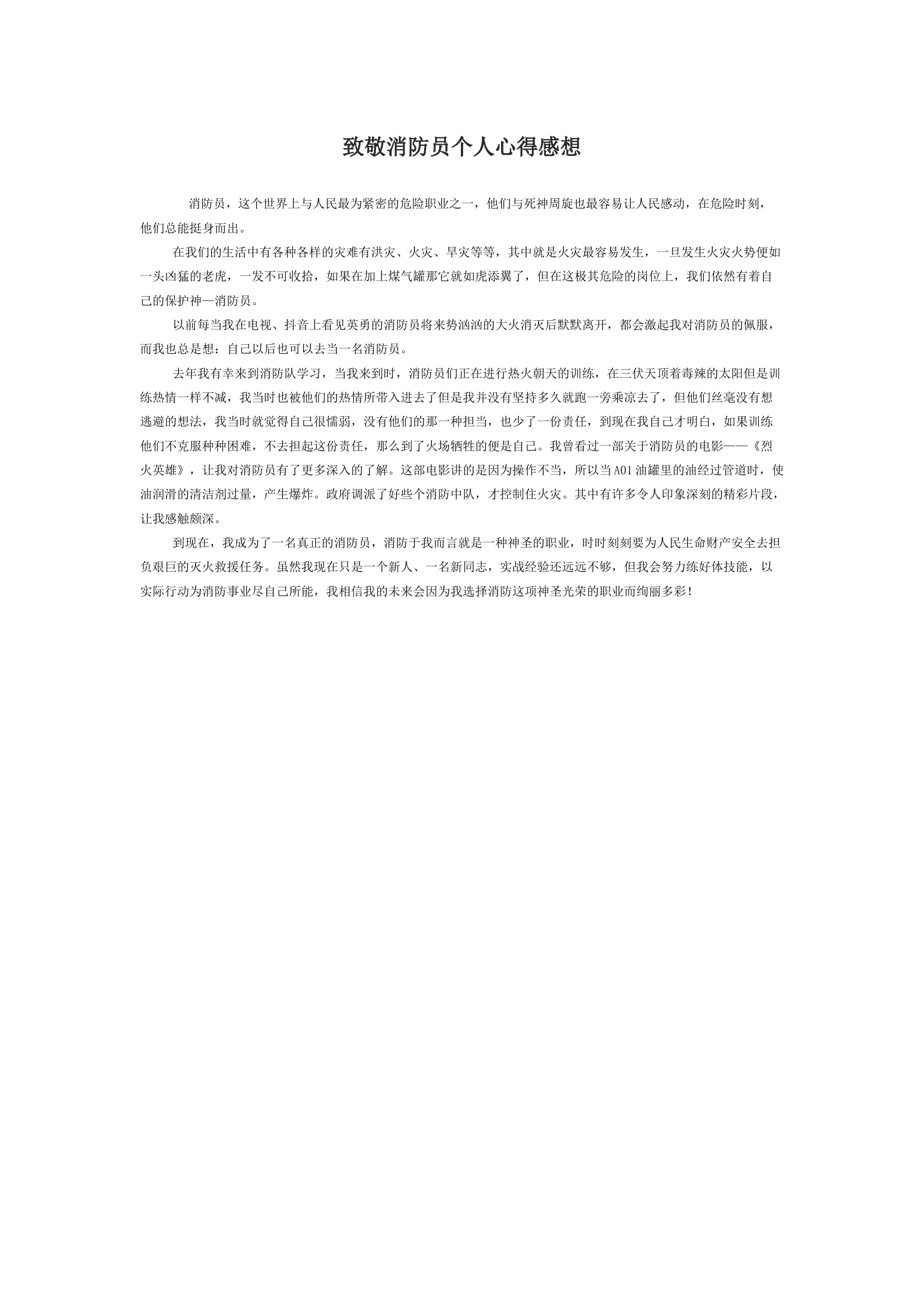 致敬消防员个人心得感想.docx 第1页