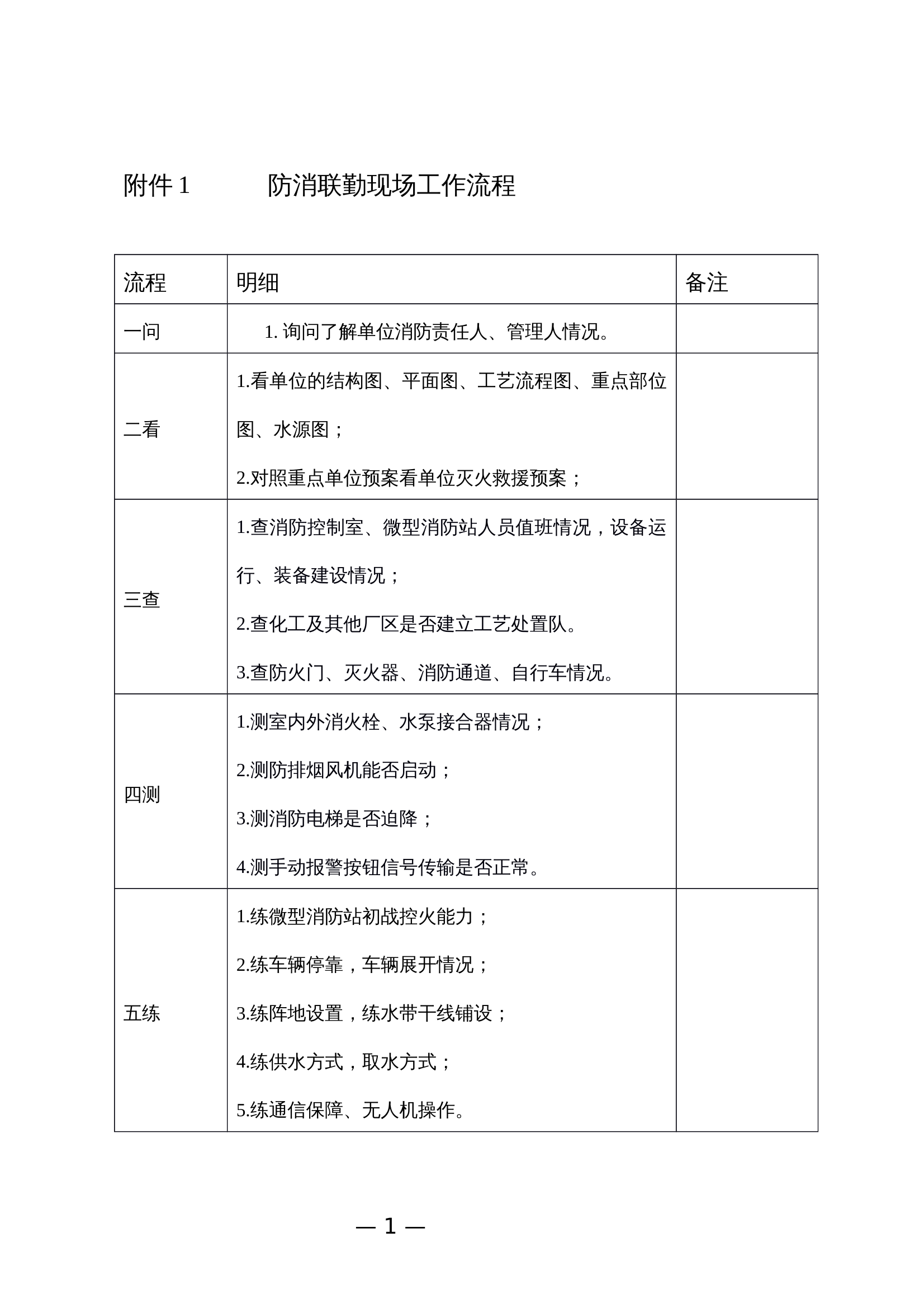 防消联勤记录表 第1页