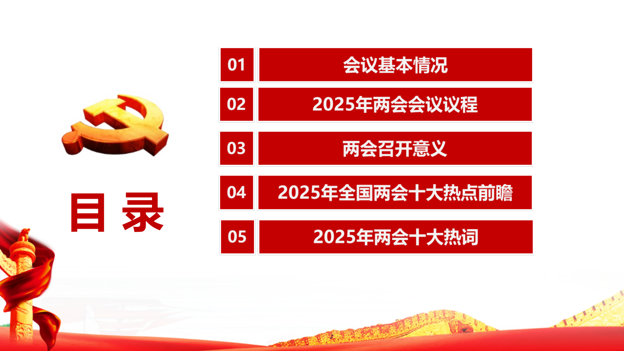 聚焦2025年两会PPT课件 第2页