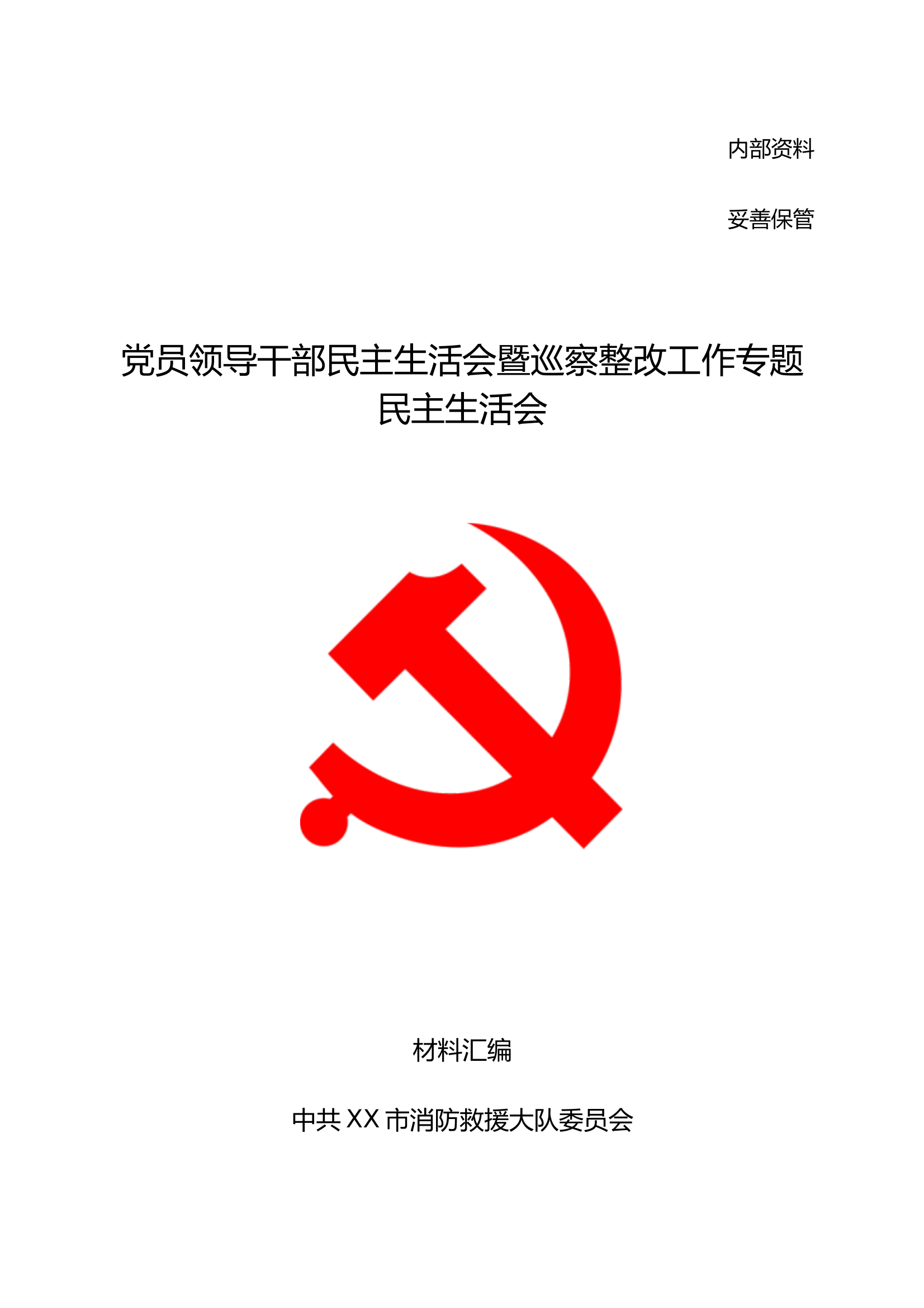 2025年民主生活会全套汇编 第1页
