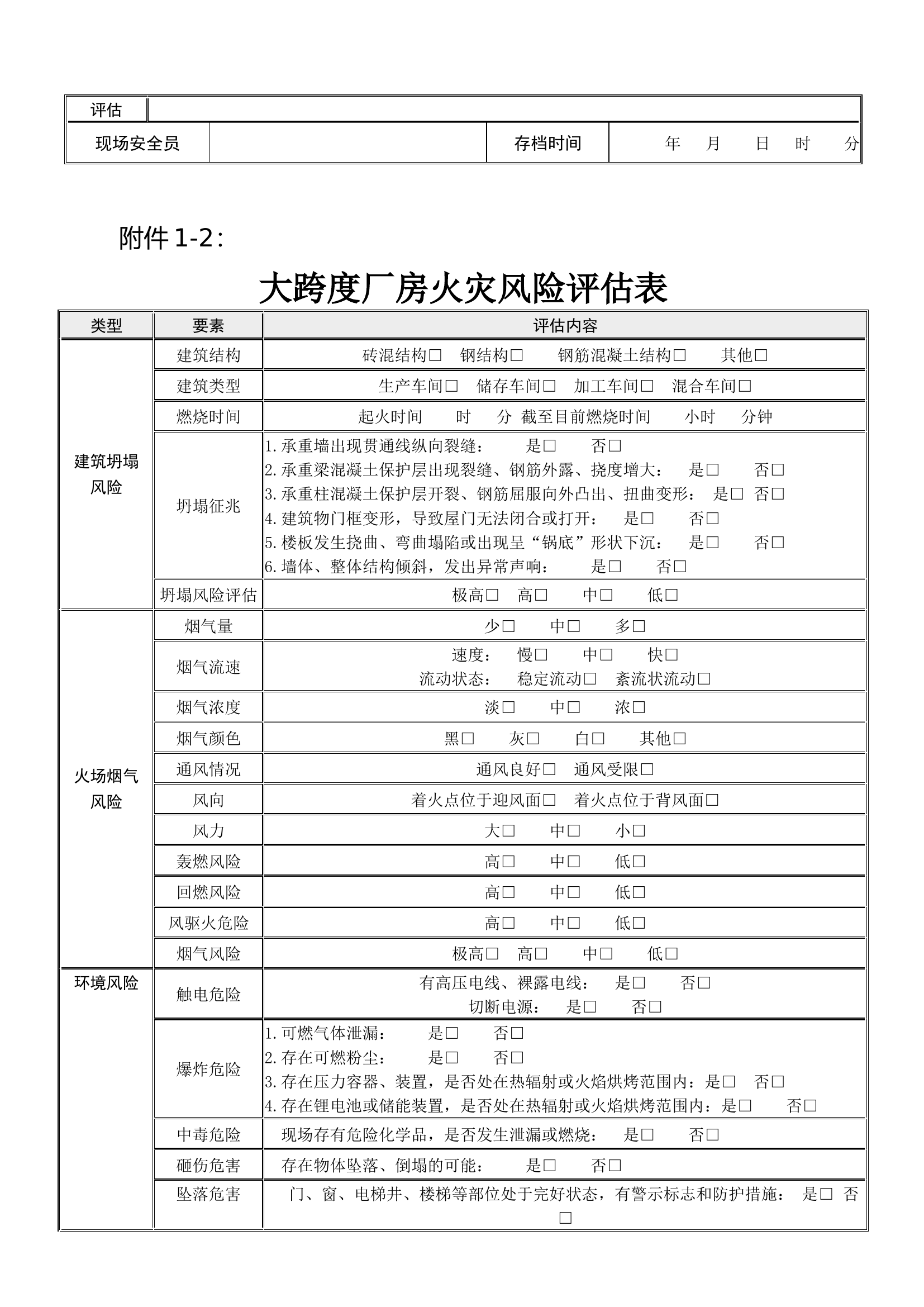 9类《灾害事故类型现场风险评估表》(1).docx 第2页